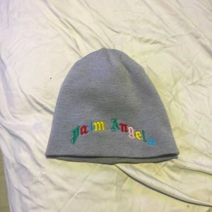 Palm Angels Logo Embroidered Beanie